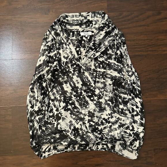 Parker black & white print sleeveless top size S - Picture 5 of 11